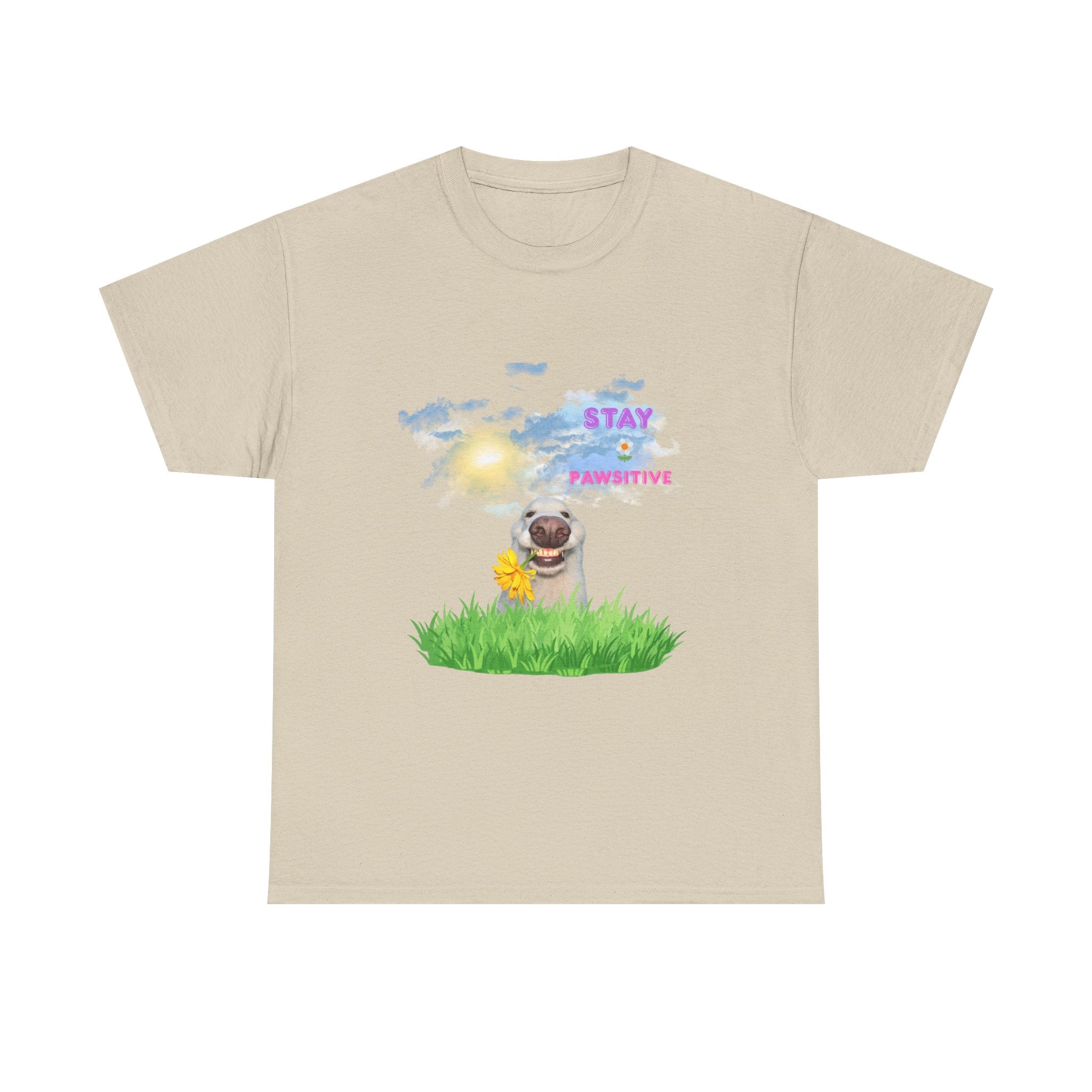 Stay Paw-sitive Dog Tee — Cute Pug Sunshine Graphic T-Shirt