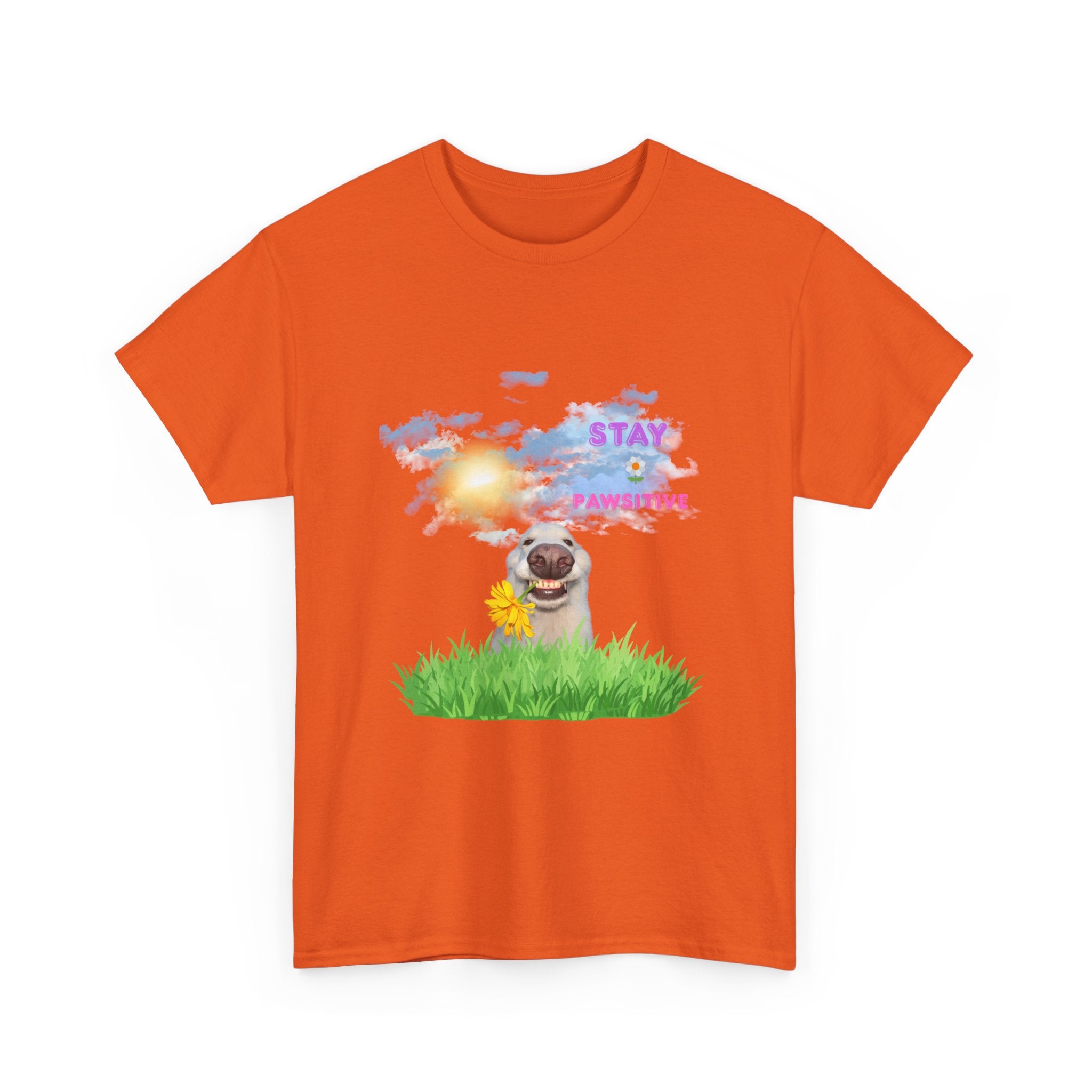 Stay Paw-sitive Dog Tee — Cute Pug Sunshine Graphic T-Shirt