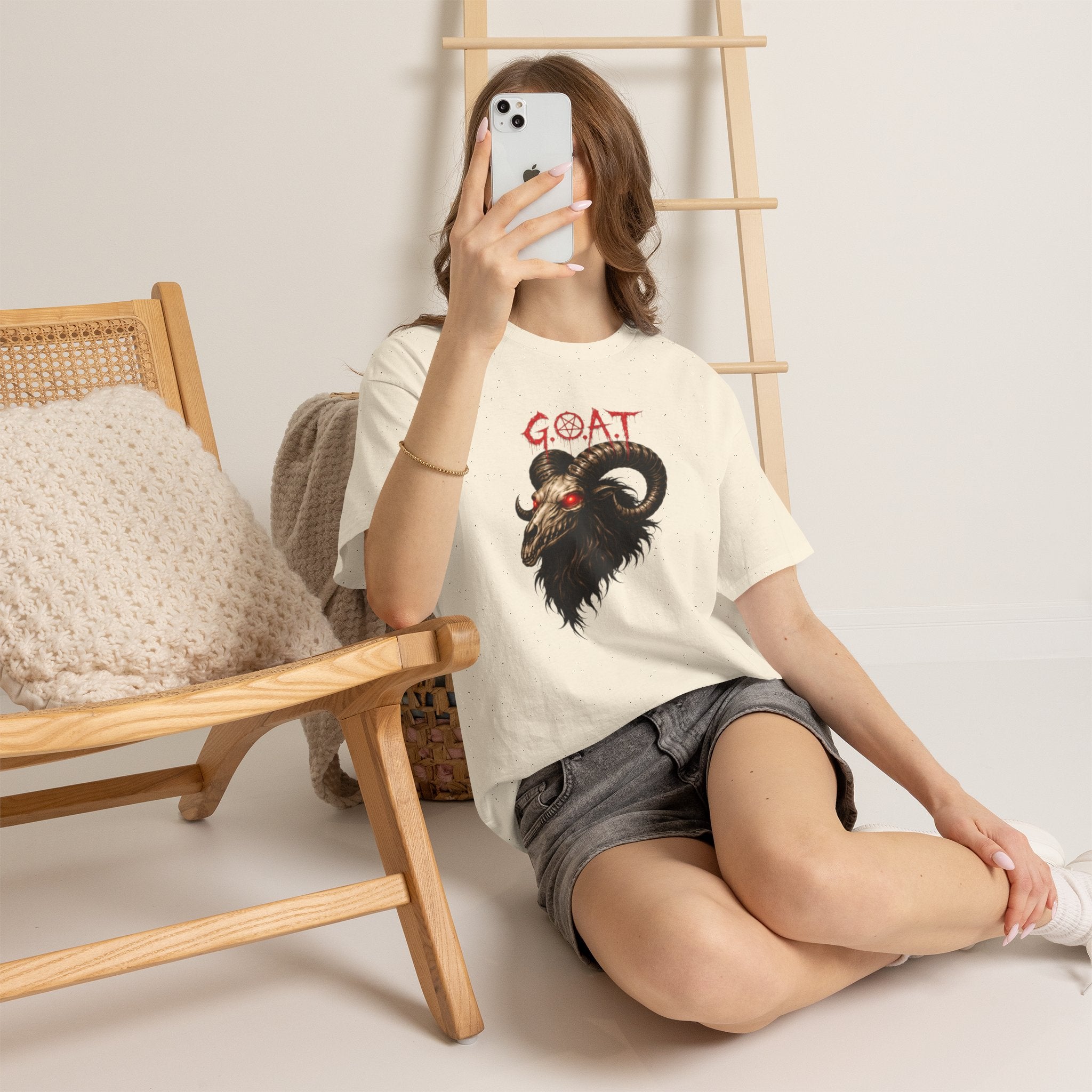 GOAT Skull Tee — Dark Gothic Ram Head Graphic T-Shirt