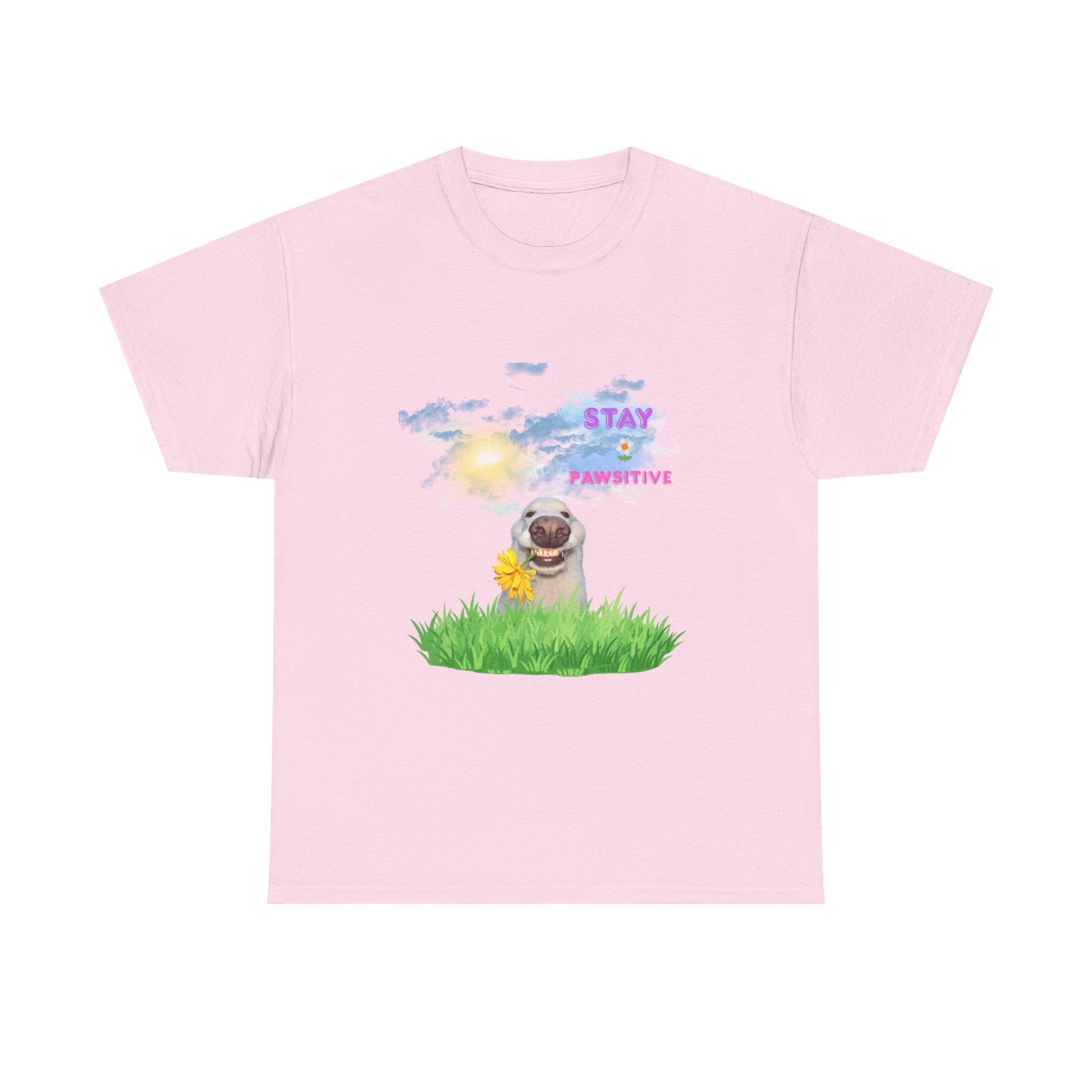 Stay Paw-sitive Dog Tee — Cute Pug Sunshine Graphic T-Shirt