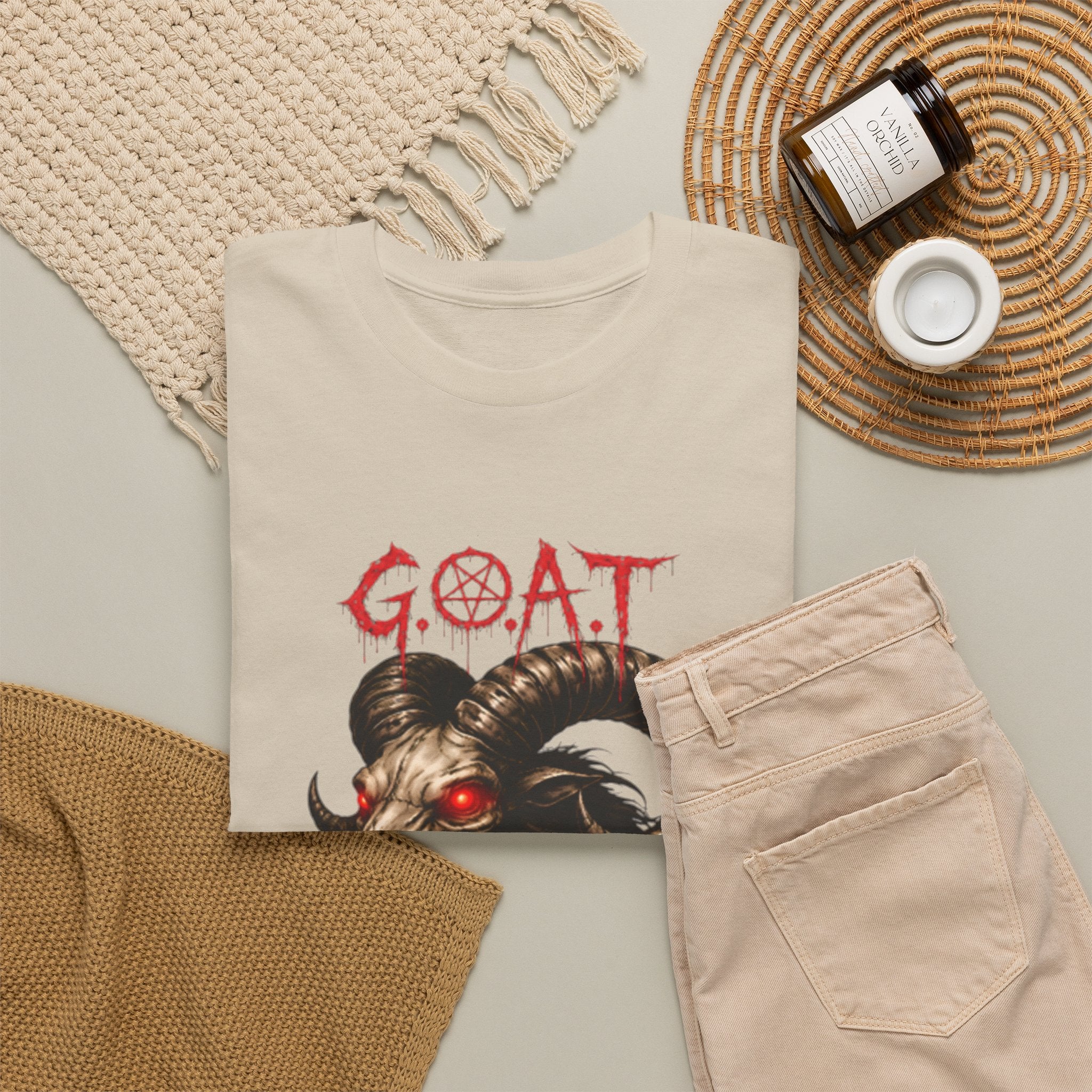GOAT Skull Tee — Dark Gothic Ram Head Graphic T-Shirt