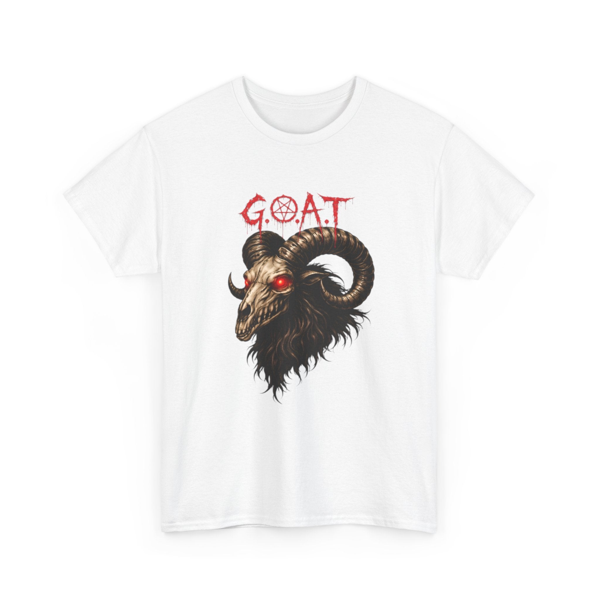 GOAT Skull Tee — Dark Gothic Ram Head Graphic T-Shirt