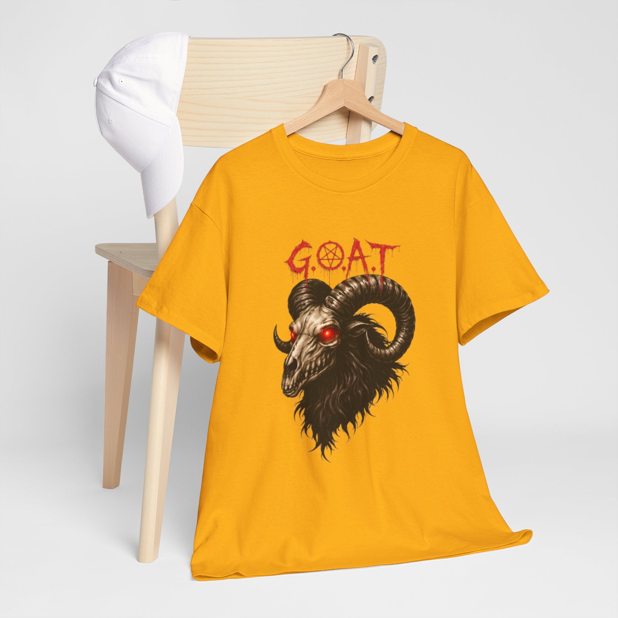 GOAT Skull Tee — Dark Gothic Ram Head Graphic T-Shirt