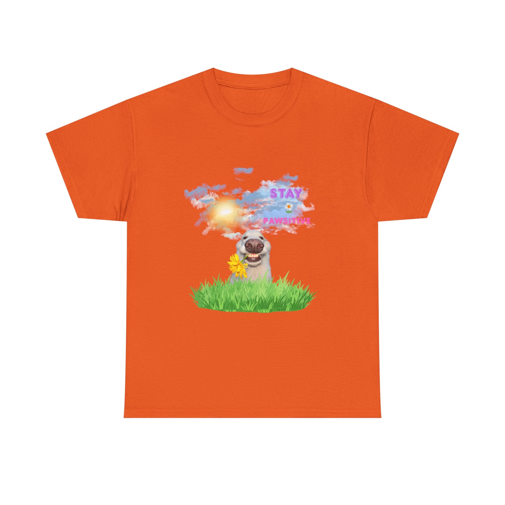 Stay Paw-sitive Dog Tee — Cute Pug Sunshine Graphic T-Shirt