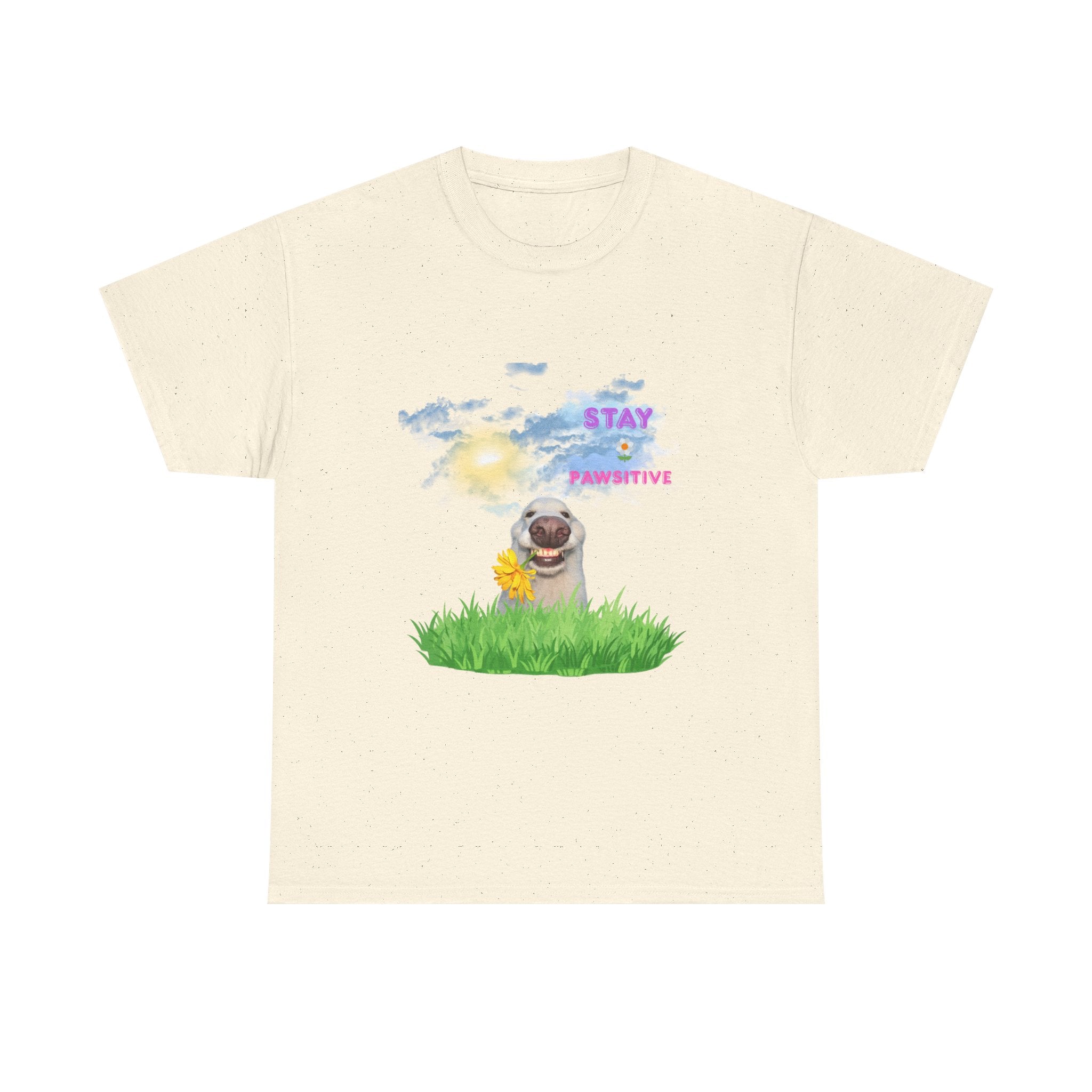 Stay Paw-sitive Dog Tee — Cute Pug Sunshine Graphic T-Shirt